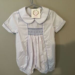 NWT Cecil and Lou Smocked Romper 3T